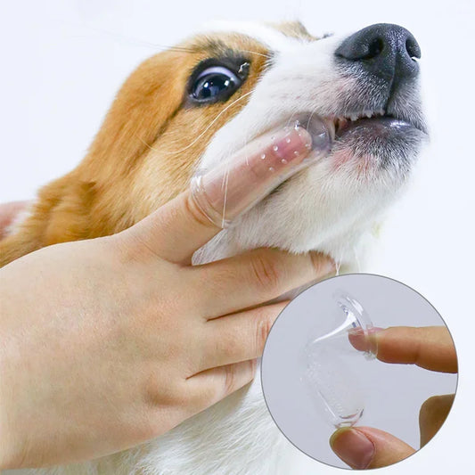 Pet Finger Toothbrush – Soft Silicone for Dogs & Cats