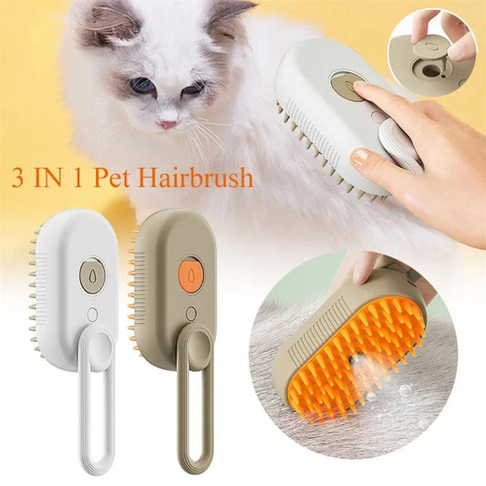3-in-1 Pet Steam Grooming Brush