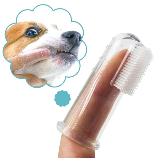 Pet Finger Toothbrush – Soft Silicone for Dogs & Cats