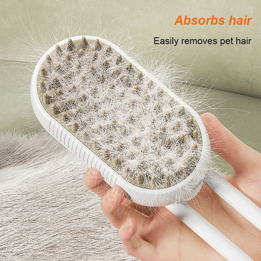 3-in-1 Pet Steam Grooming Brush